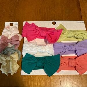 Baby head-wraps and bow clips
